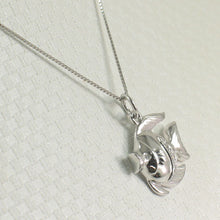 Load image into Gallery viewer, 14k Solid White Gold Marine Fish Diamond Pendant Necklace