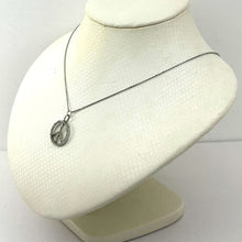 Load image into Gallery viewer, 14K Solid White Gold Peace Sign Diamond Necklace