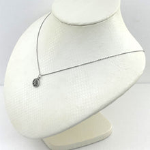Load image into Gallery viewer, 14K Solid White Gold Peace Sign Mini Diamond Necklace