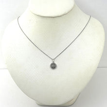 Load image into Gallery viewer, 14K Solid White Gold Peace Sign Mini Diamond Necklace