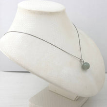 Load image into Gallery viewer, 14k Solid White Gold Celadon Green Round Jade Pendant Necklace