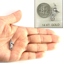 Load image into Gallery viewer, 14k Solid White Gold Seahorse Diamond Pendant