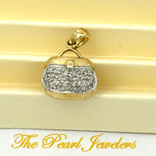 Load image into Gallery viewer, 14k Solid Yellow Gold 28-Diamond Purse Pendant