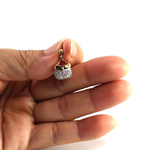 Load image into Gallery viewer, 14k Solid Yellow Gold 28-Diamond Purse Pendant