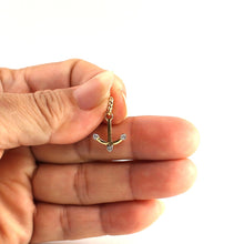 Load image into Gallery viewer, 14k Solid Yellow Gold Anchor Diamond Pendant Necklace