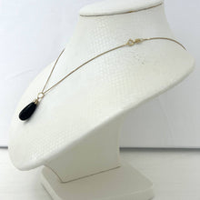 Load image into Gallery viewer, 14k Solid Yellow Gold Black Onyx Pendant Necklace