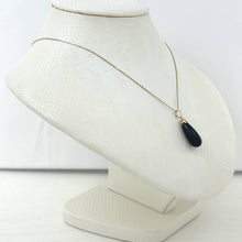 Load image into Gallery viewer, 14k Solid Yellow Gold Black Onyx Pendant Necklace