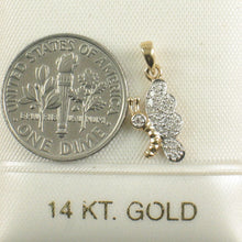 Load image into Gallery viewer, 14k Solid Yellow Gold Butterfly Diamond Pendant