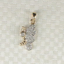 Load image into Gallery viewer, 14k Solid Yellow Gold Butterfly Diamond Pendant