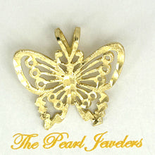 Load image into Gallery viewer, 14K Solid Yellow Gold Butterfly Pendant Charm