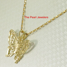 Load image into Gallery viewer, 14K Solid Yellow Gold Butterfly Pendant Charm