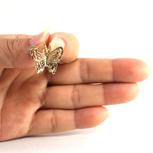 Load image into Gallery viewer, 14K Solid Yellow Gold Butterfly Pendant Charm
