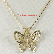Load image into Gallery viewer, 14K Solid Yellow Gold Butterfly Pendant Charm