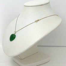 Load image into Gallery viewer, 14k Solid Yellow Gold Cabochon Love Heart Green Jade Pendant
