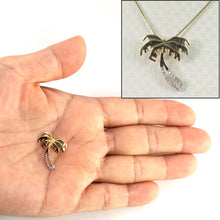 Load image into Gallery viewer, 14k Solid Yellow Gold Coconut Tree Diamond Pendant Necklace