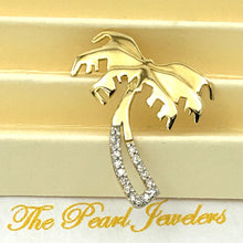 Load image into Gallery viewer, 14k Solid Yellow Gold Coconut Tree Diamond Pendant Necklace