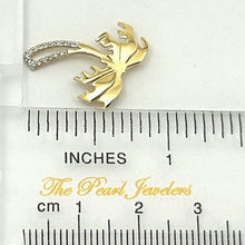 Load image into Gallery viewer, 14k Solid Yellow Gold Coconut Tree Diamond Pendant Necklace