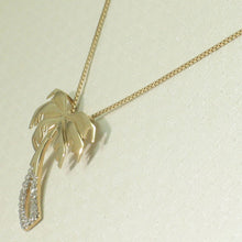 Load image into Gallery viewer, 14k Solid Yellow Gold Coconut Tree Diamond Pendant Necklace