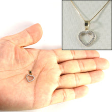 Load image into Gallery viewer, 14k Solid Yellow Gold Diamond Love Heart Pendant Necklace