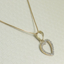 Load image into Gallery viewer, 14k Solid Yellow Gold Diamond Love Heart Pendant Necklace