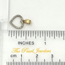 Load image into Gallery viewer, 14k Solid Yellow Gold Diamond Love Heart Pendant Necklace