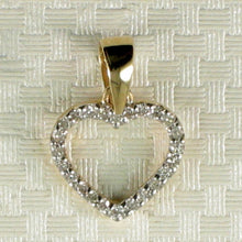 Load image into Gallery viewer, 14k Solid Yellow Gold Diamond Love Heart Pendant Necklace