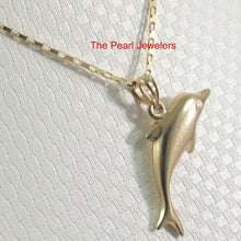 Load image into Gallery viewer, 14K Solid Yellow Gold Dolphin Pendant Charm