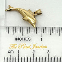Load image into Gallery viewer, 14K Solid Yellow Gold Dolphin Pendant Charm