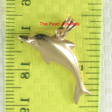 Load image into Gallery viewer, 14K Solid Yellow Gold Dolphin Pendant Charm