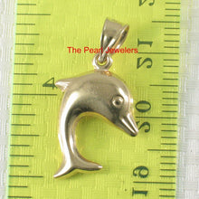 Load image into Gallery viewer, 14K Solid Yellow Gold Dolphin Pendant Necklace