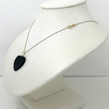 Load image into Gallery viewer, 14k-Solid-Yellow-Gold-Flat-Plane-Love-Heart-Black-Onyx-Pendant-2100311