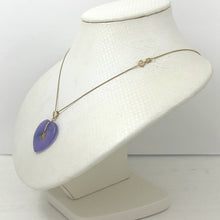 Load image into Gallery viewer, 14k Solid Yellow Gold Heart Shaped Lavender Jade Love Pendant