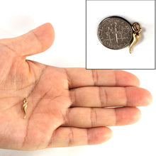 Load image into Gallery viewer, 14K Solid Yellow Gold Italian Horn Charm