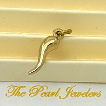 Load image into Gallery viewer, 14K Solid Yellow Gold Italian Horn Charm
