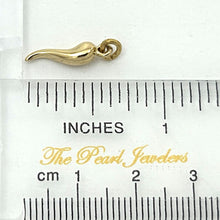 Load image into Gallery viewer, 14K Solid Yellow Gold Italian Horn Charm