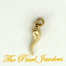 Load image into Gallery viewer, 14K Solid Yellow Gold Italian Horn Charm