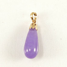 Load image into Gallery viewer, 14k Solid Yellow Gold Lavender Jade Pendant Necklace