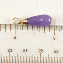 Load image into Gallery viewer, 14k Solid Yellow Gold Lavender Jade Pendant Necklace