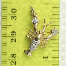 Load image into Gallery viewer, 14k Solid Yellow Gold Lobster Diamond Pendant Necklace