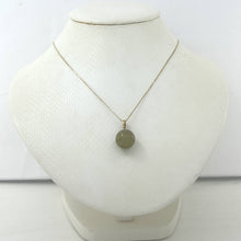 Load image into Gallery viewer, 14kt Solid Yellow Gold 12 mm Round Bead Jade Pendant Necklace