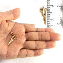 Load image into Gallery viewer, 14K Solid Yellow Gold Scissors Charm Pendant