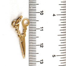 Load image into Gallery viewer, 14K Solid Yellow Gold Scissors Charm Pendant