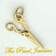 Load image into Gallery viewer, 14K Solid Yellow Gold Scissors Charm Pendant
