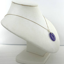 Load image into Gallery viewer, 14k Solid Yellow Gold Tablet Ring Shaped Lavender Jade Pendant
