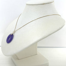 Load image into Gallery viewer, 14k Solid Yellow Gold Tablet Ring Shaped Lavender Jade Pendant