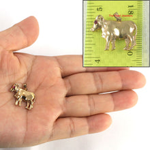 Load image into Gallery viewer, 14K Solid Yellow Gold Chinese Zodiac Ox Pendant with Ruby Eye