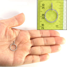 Load image into Gallery viewer, 14k White Gold Circle Diamond Pendant (46 Stones)