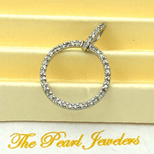 Load image into Gallery viewer, 14k White Gold Circle Diamond Pendant (46 Stones)