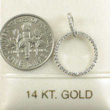 Load image into Gallery viewer, 14k White Gold Circle Diamond Pendant (46 Stones)