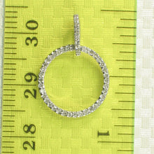 Load image into Gallery viewer, 14k White Gold Circle Diamond Pendant (46 Stones)